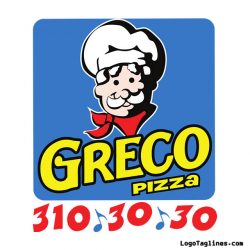 Greco Pizza Restaurant Logo Tagline Slogan